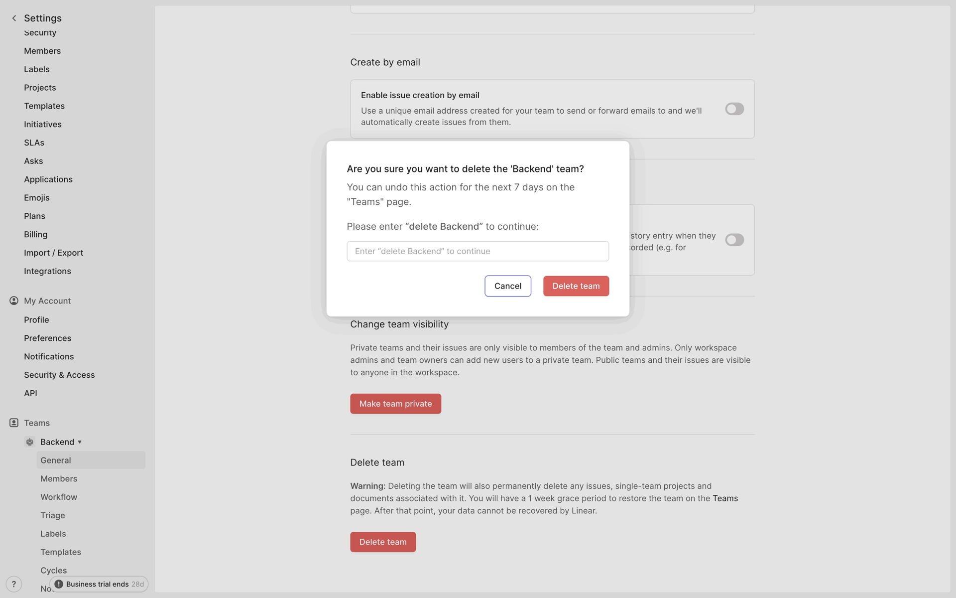 Linear Web UI screenshot 6