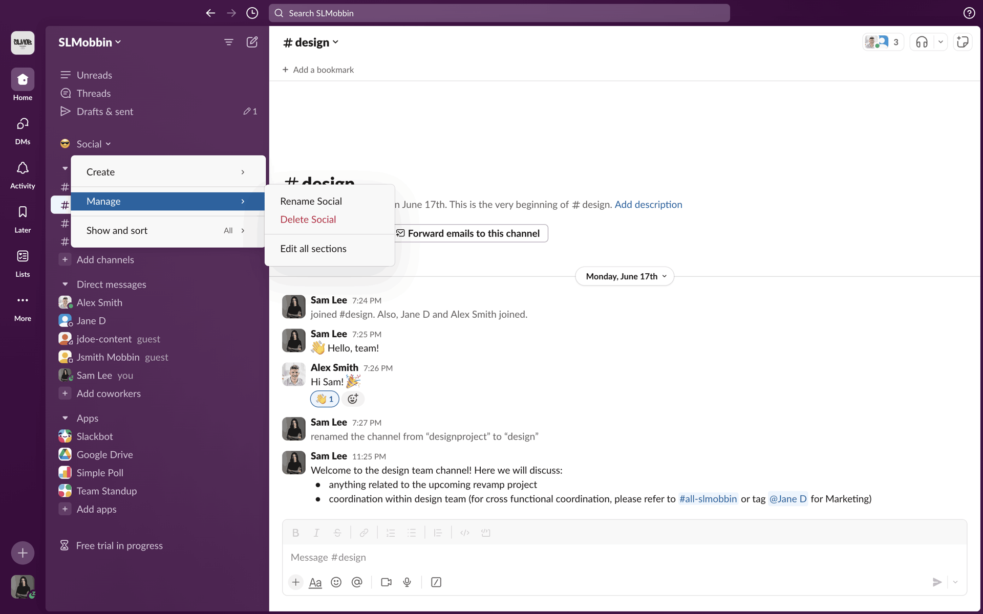 Slack Web UI screenshot 15
