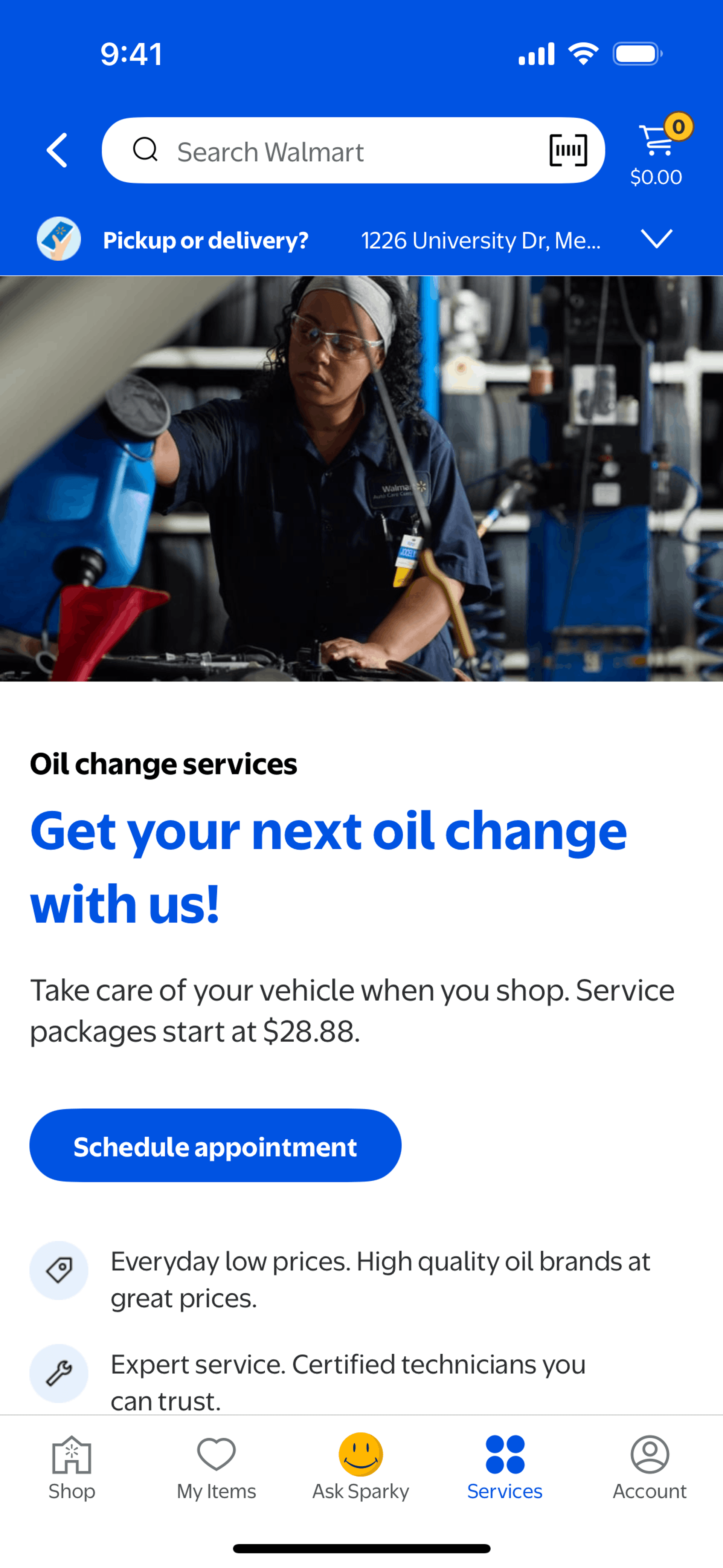 Walmart iOS UI screenshot 7
