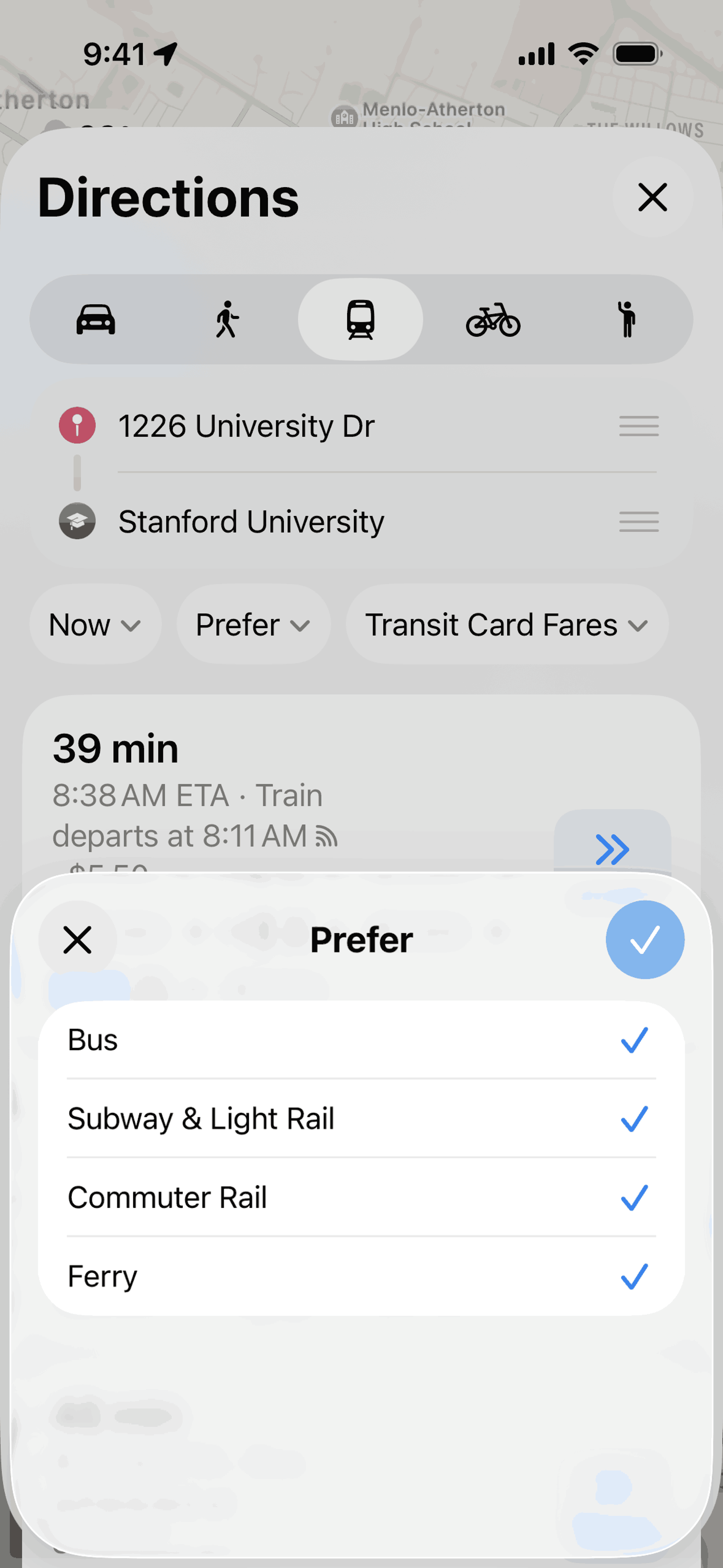 Apple Maps iOS UI screenshot 19