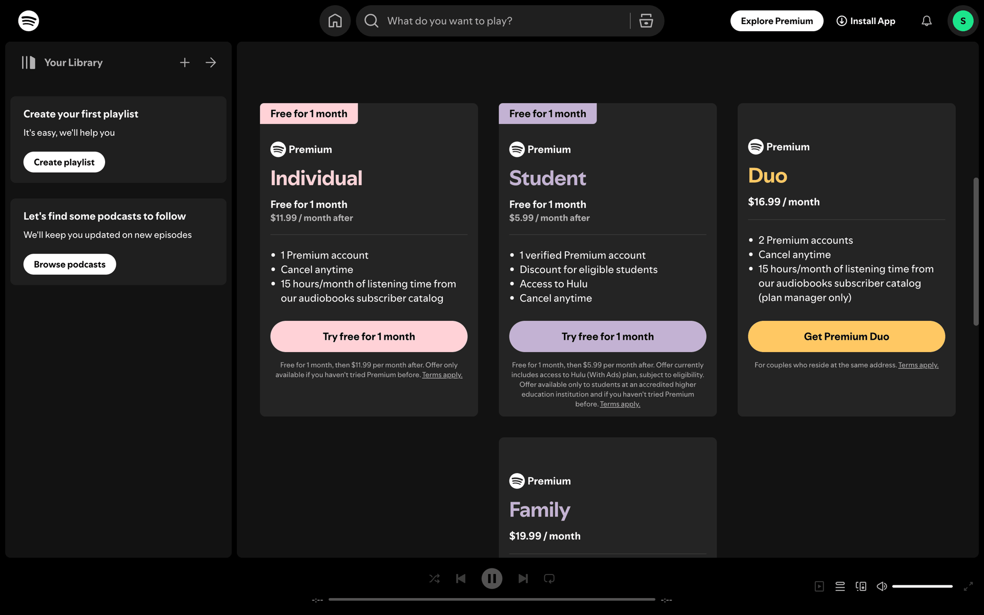 Spotify Web UI screenshot 18