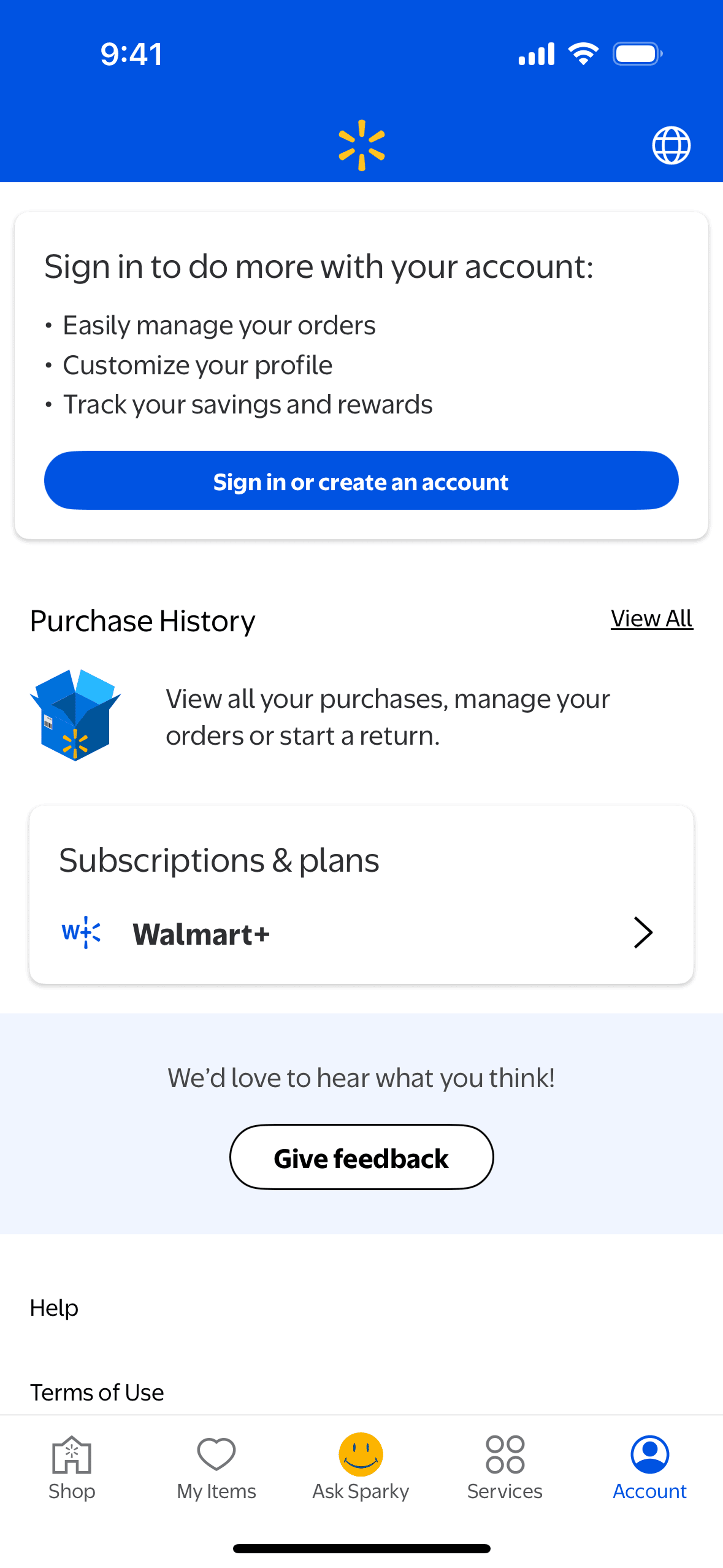 Walmart iOS UI screenshot 5
