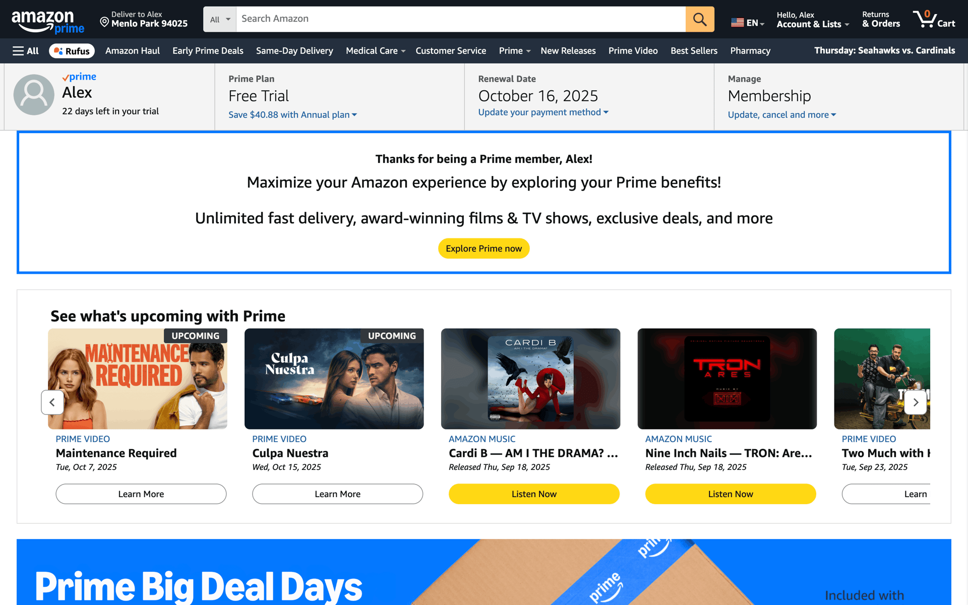 Amazon Web UI screenshot 10