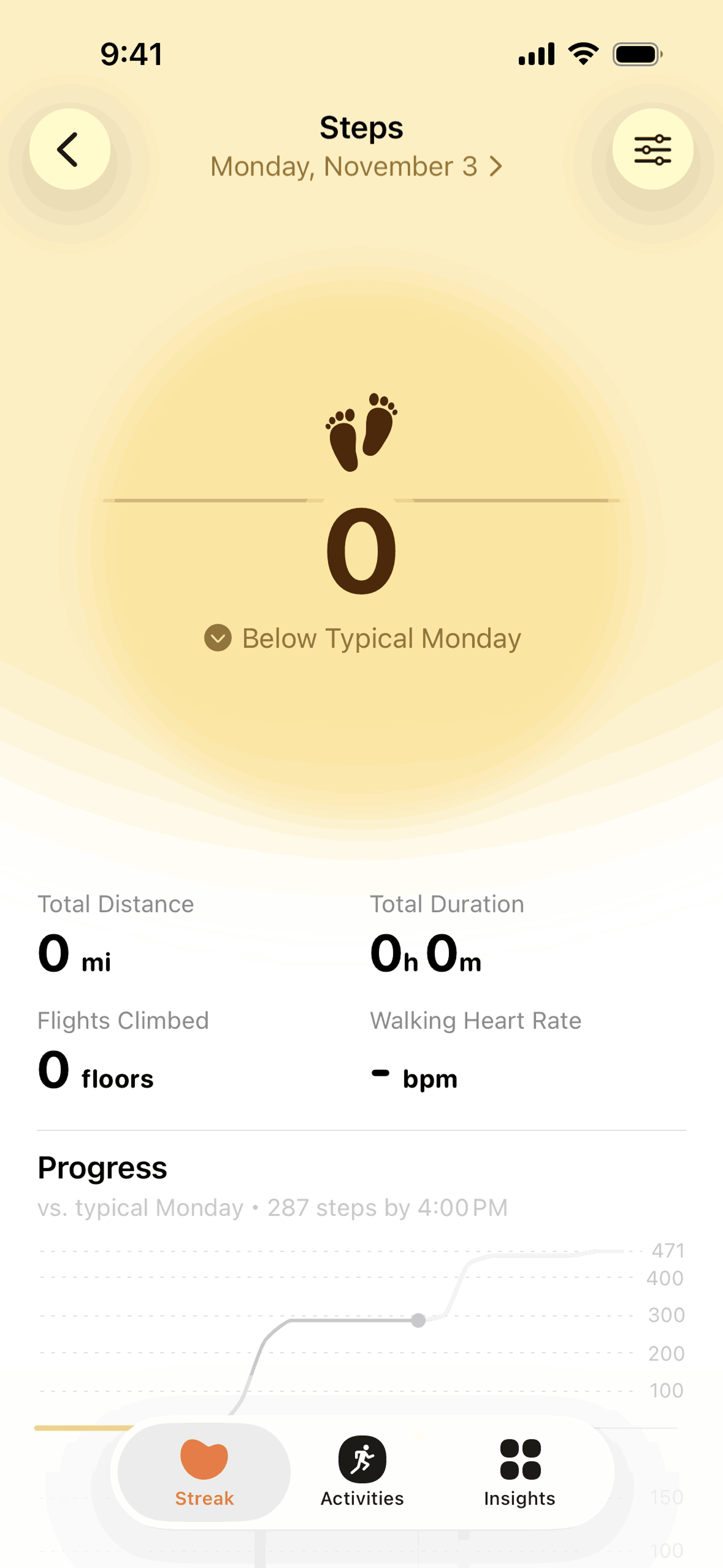 Gentler Streak iOS UI screenshot 3