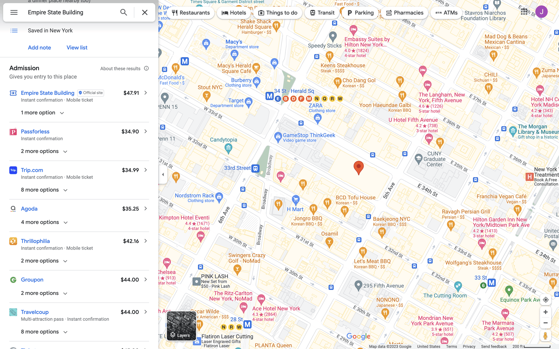 Google Maps Web UI screenshot 24