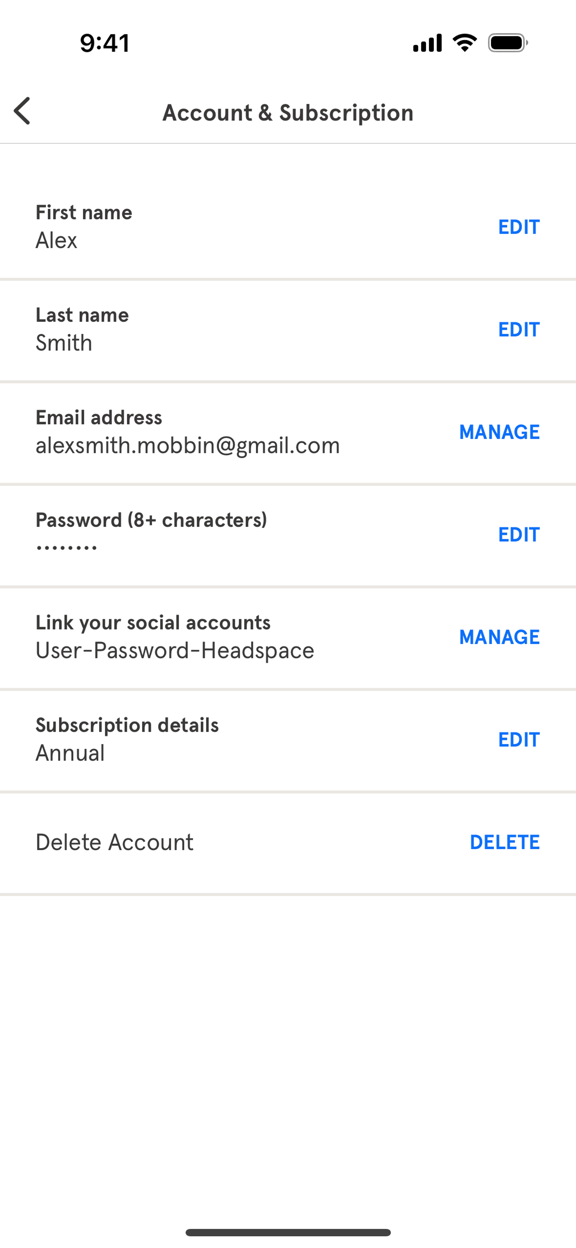 Headspace iOS UI screenshot 12