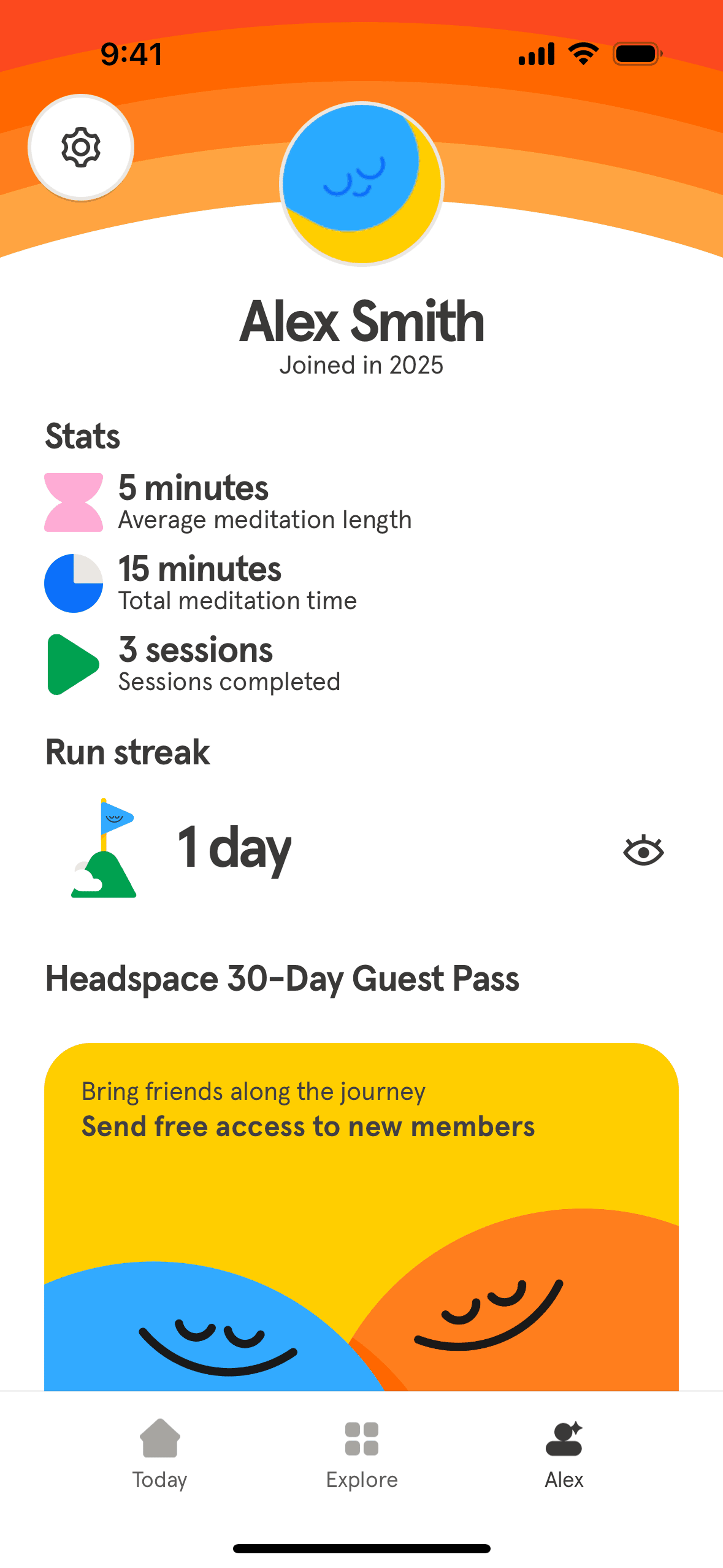 Headspace iOS UI screenshot 14