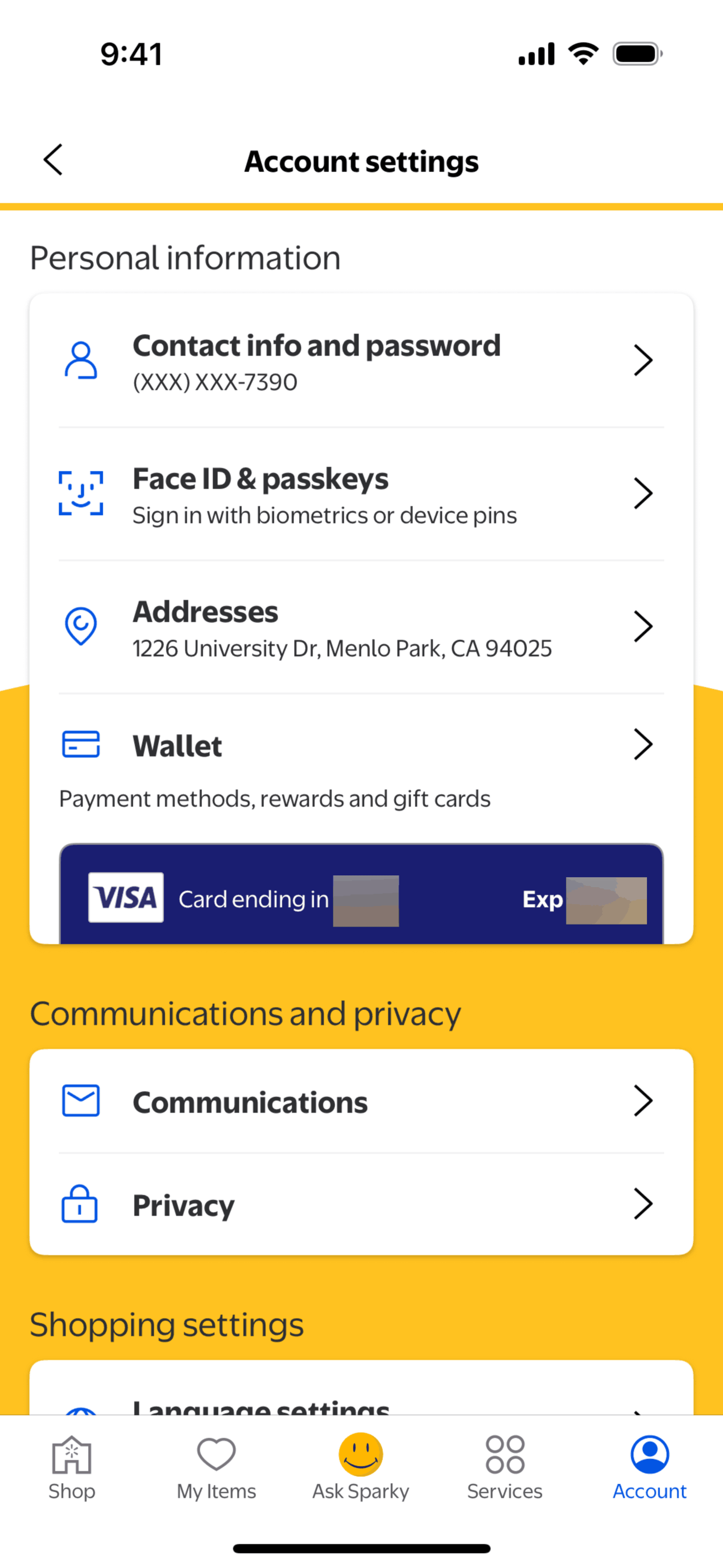 Walmart iOS UI screenshot 16