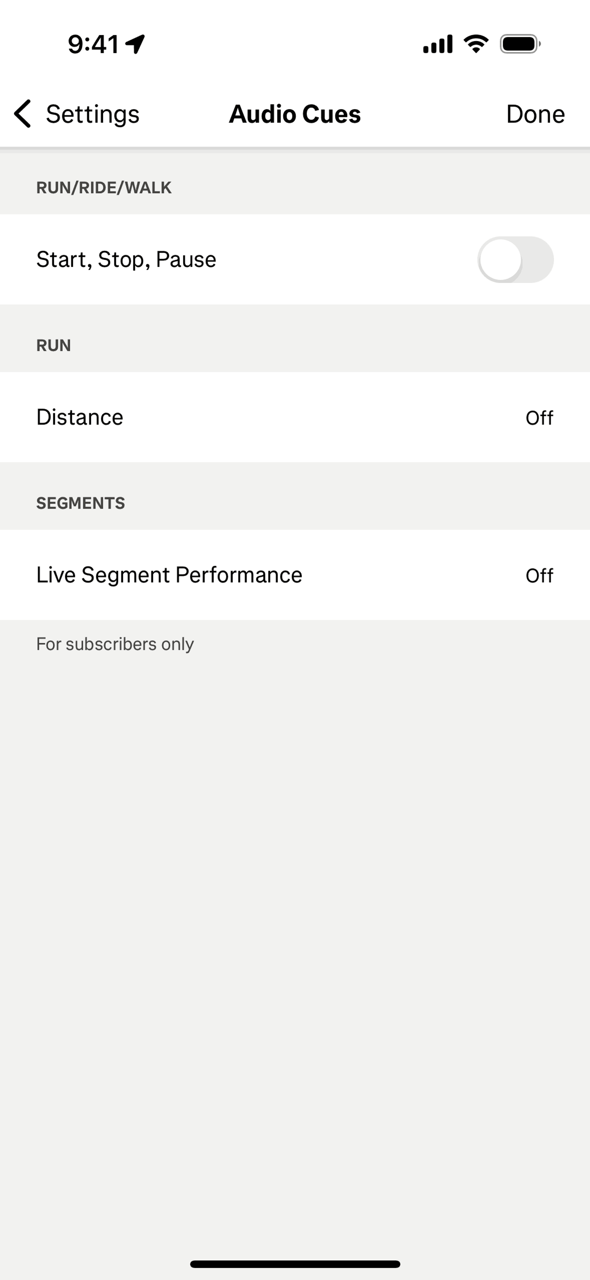 Strava iOS UI screenshot 22