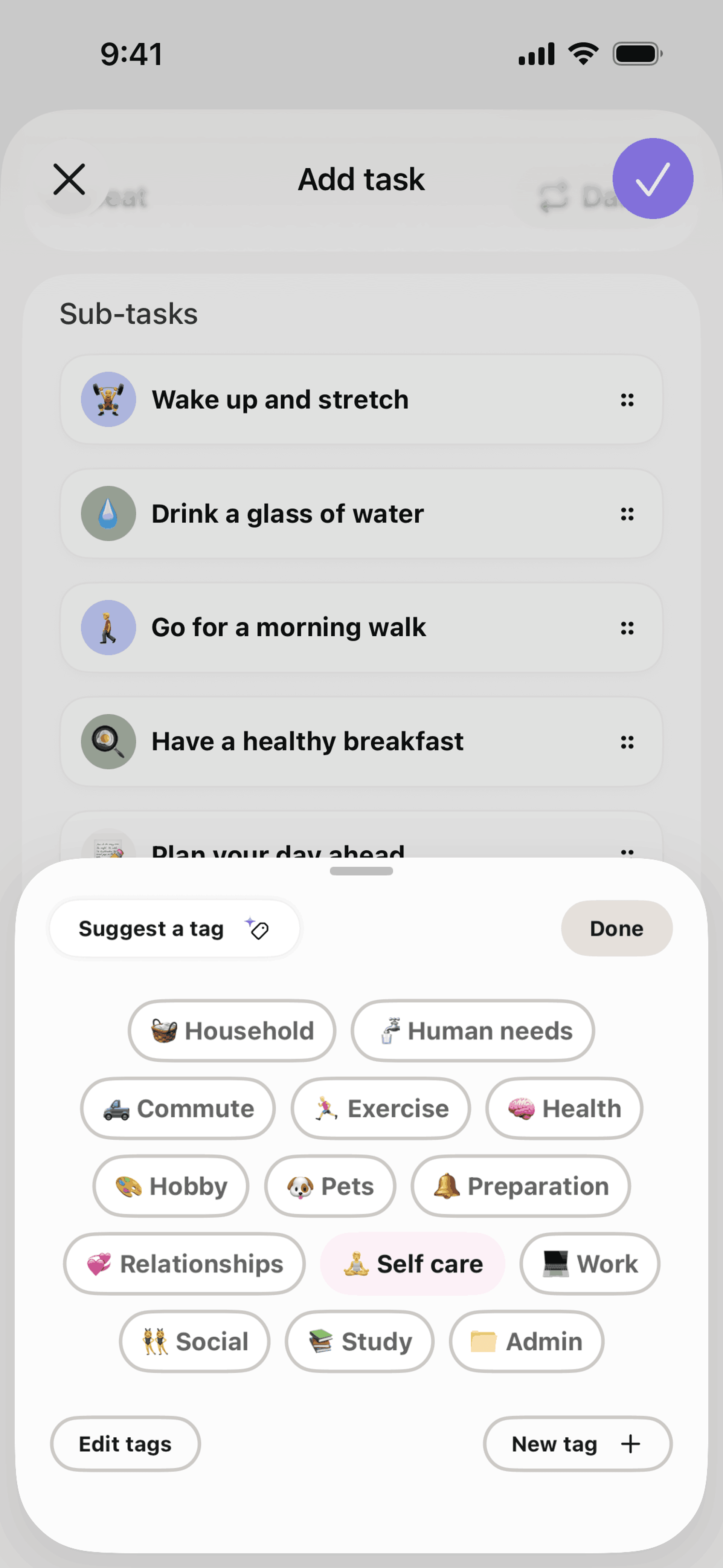 Tiimo iOS UI screenshot 9