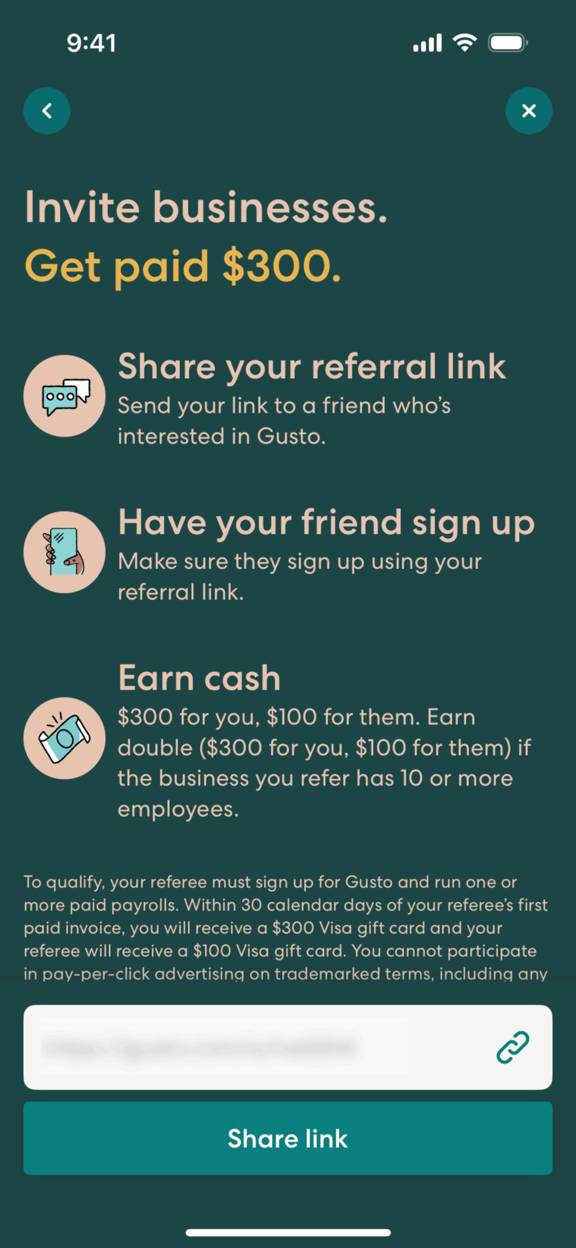 Gusto Mobile iOS UI screenshot 13