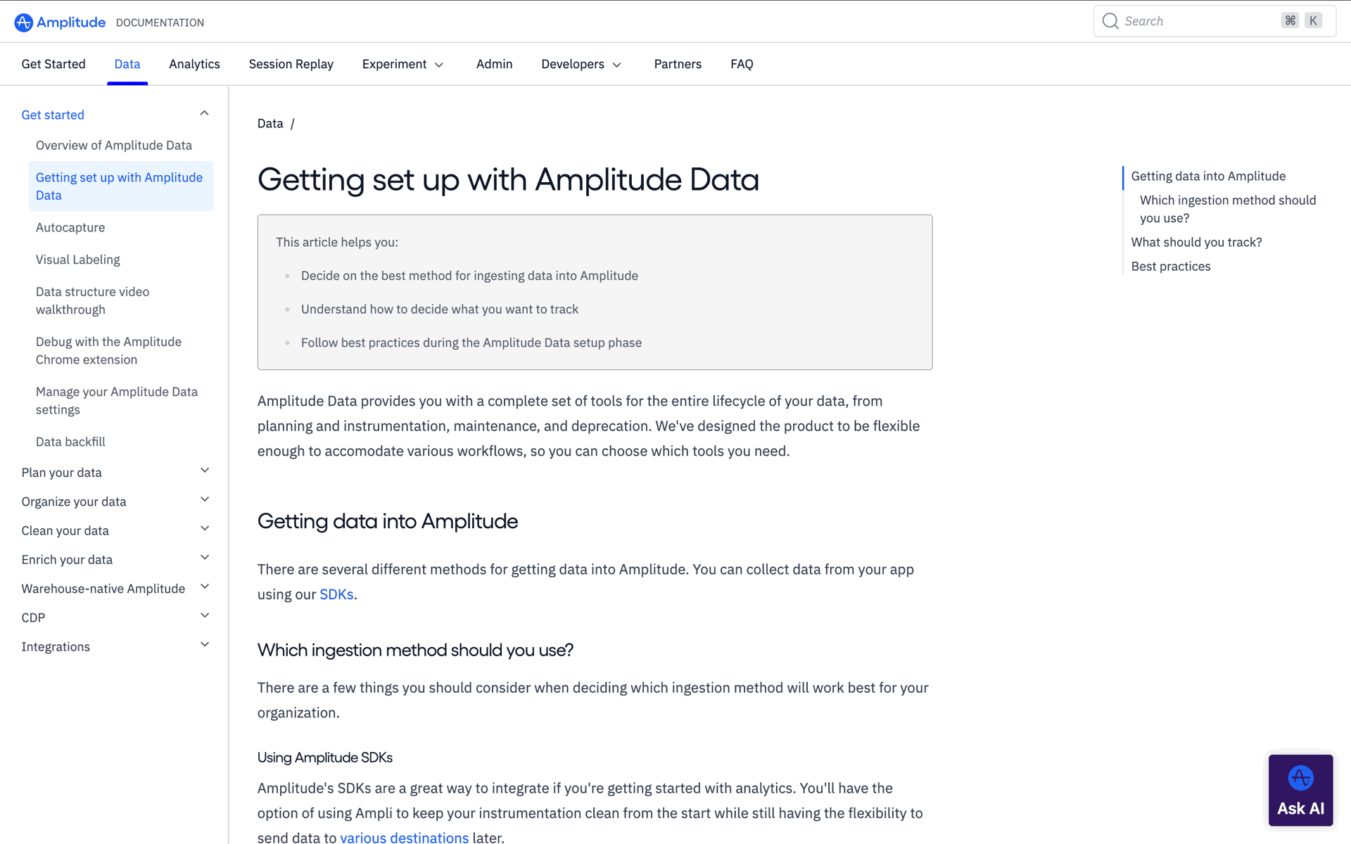 Amplitude Web UI screenshot 6