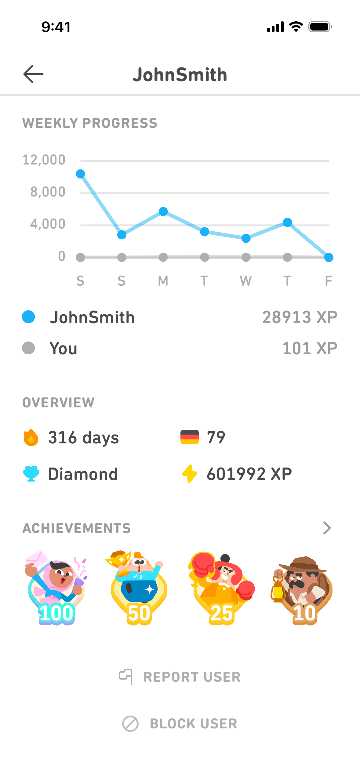 Duolingo iOS lesson screen UI — interactive exercise interface