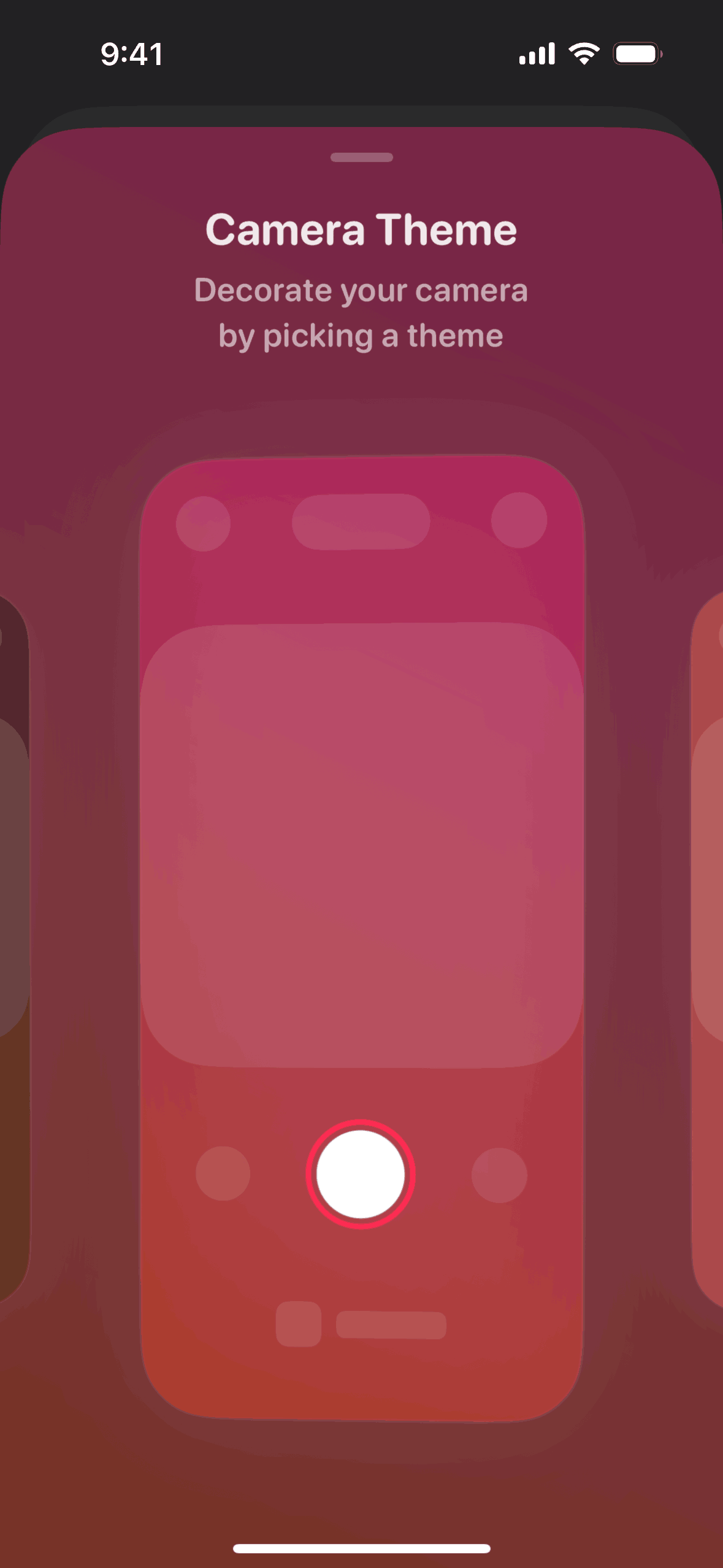 Locket Widget iOS camera screen design — photo capture UI