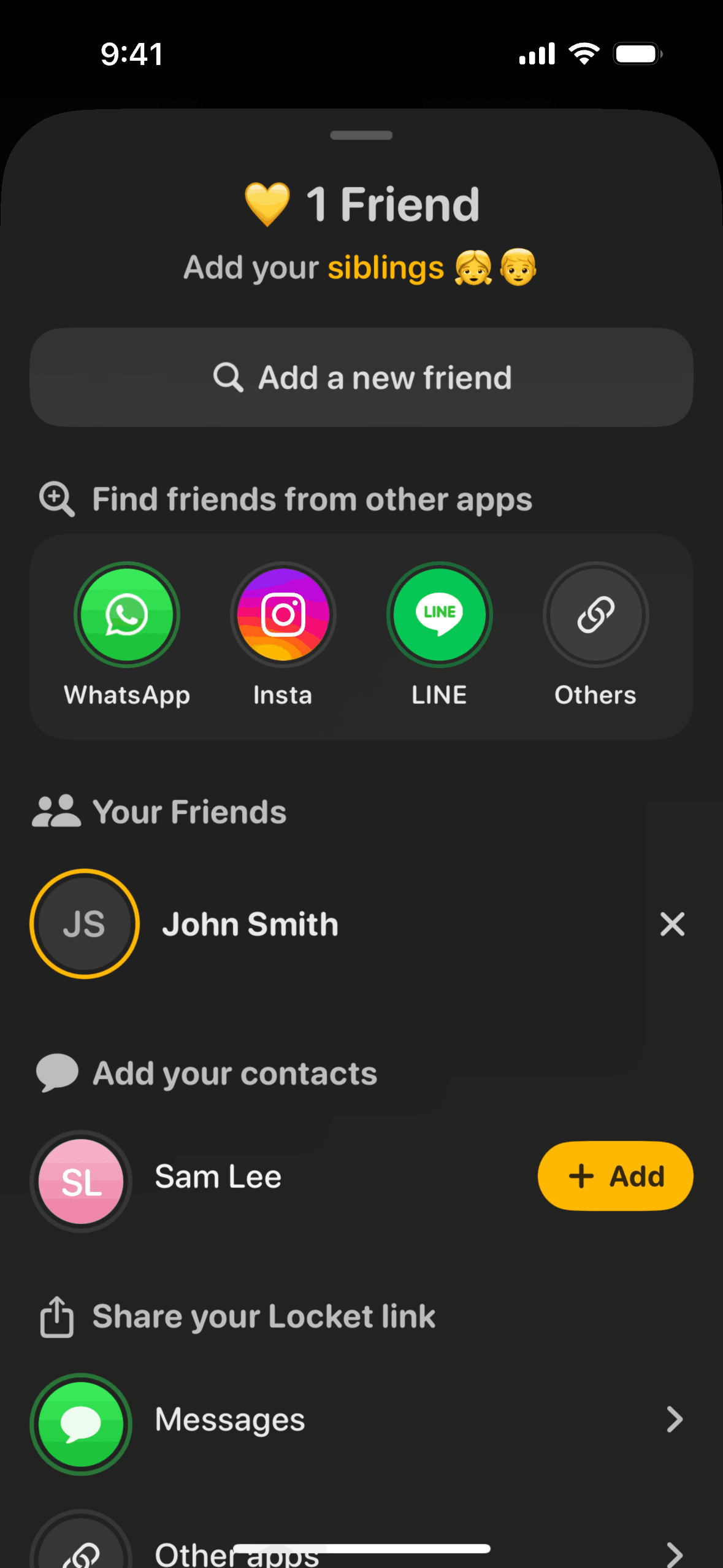 Locket Widget iOS onboarding screen — widget setup flow