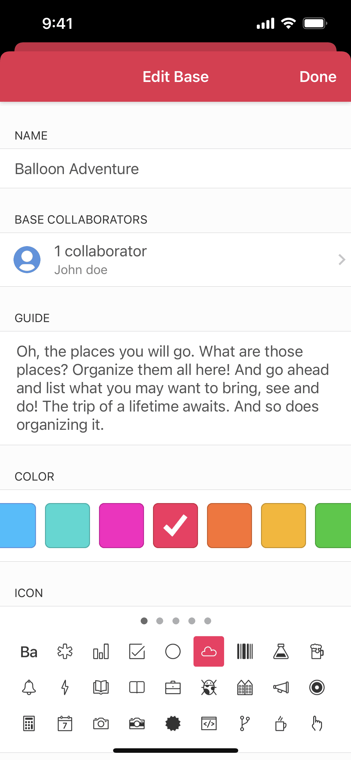 Airtable iOS screen 3