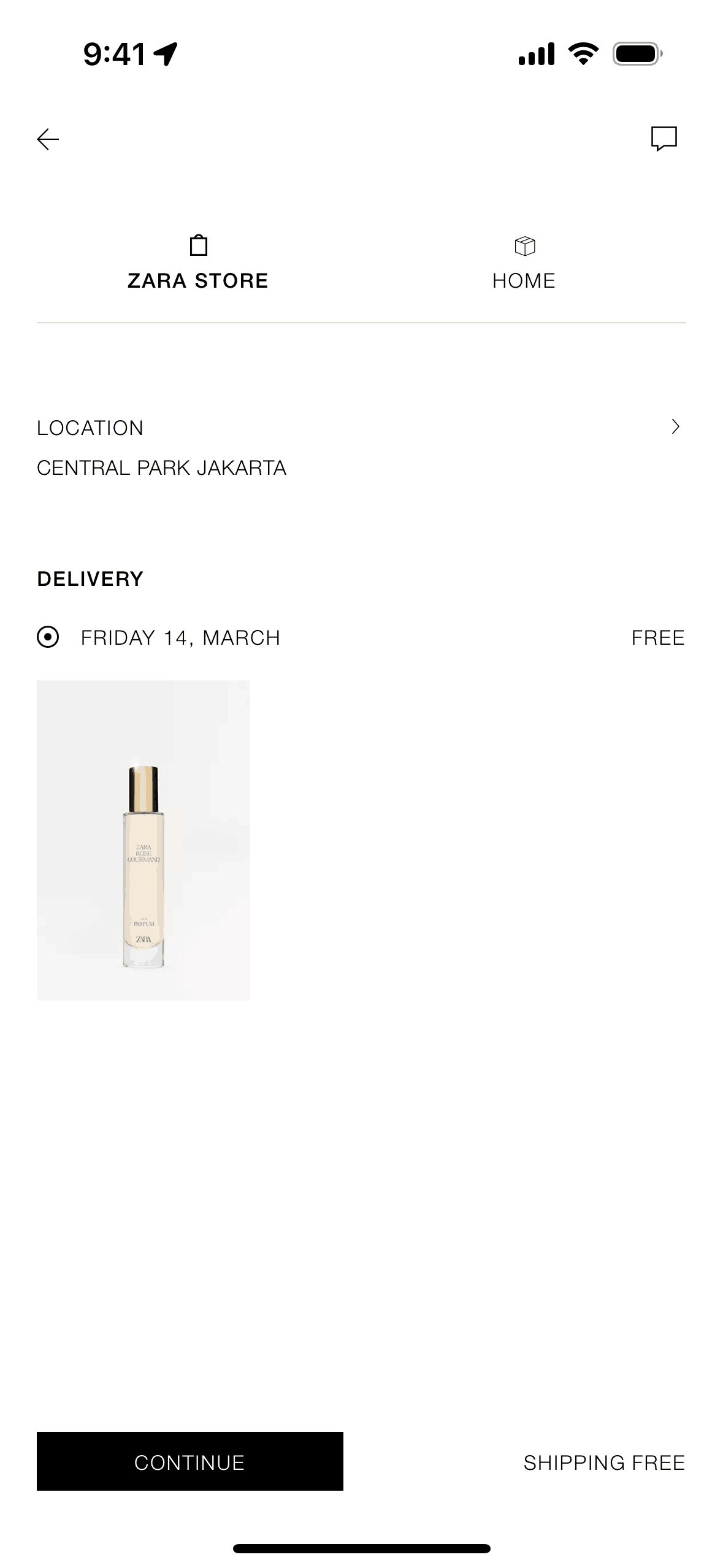 ZARA iOS screen 4
