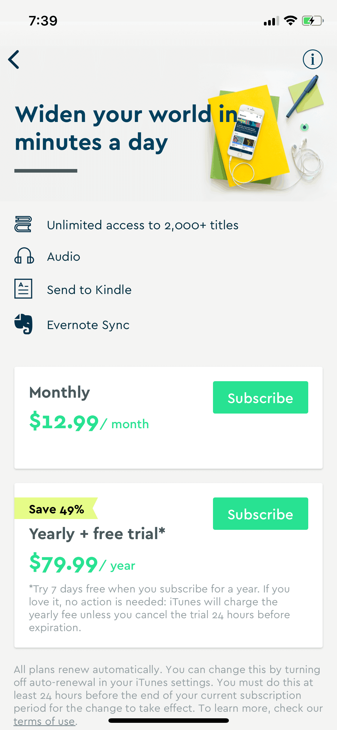 Blinkist iOS screen 4