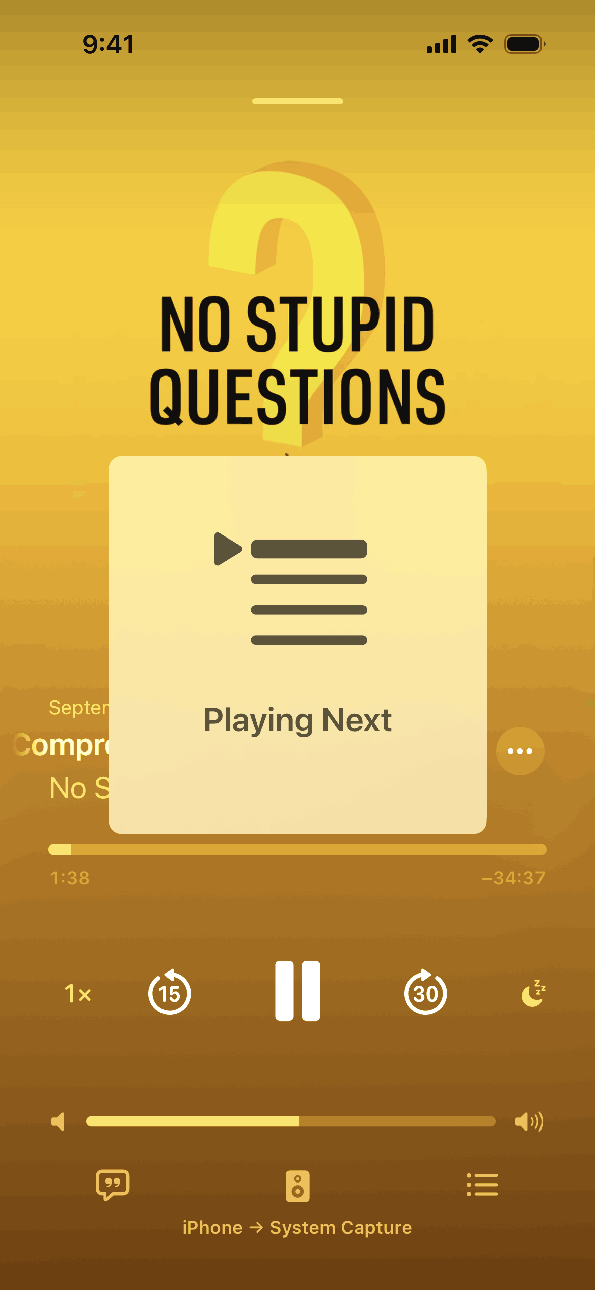 Apple Podcasts iOS screen 1