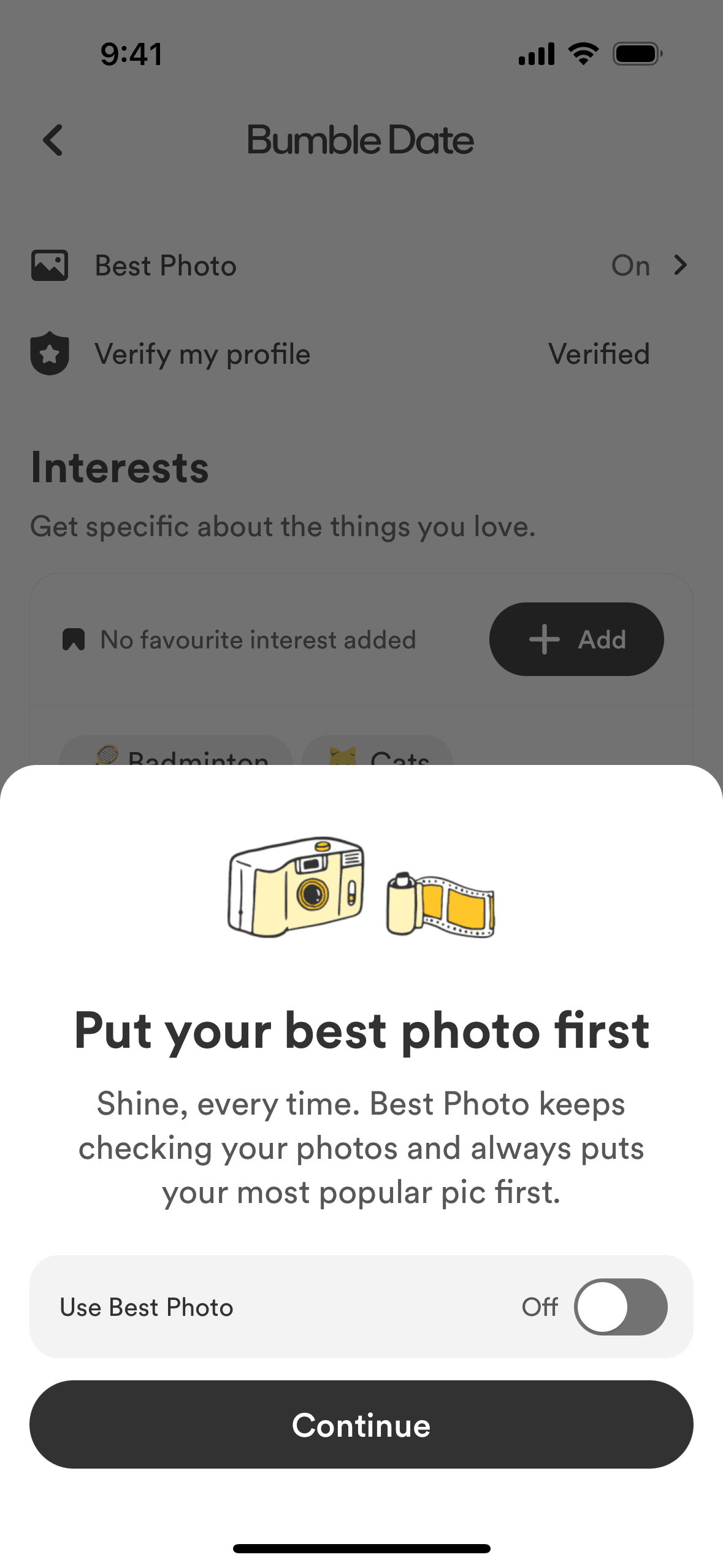 Bumble iOS screen 4