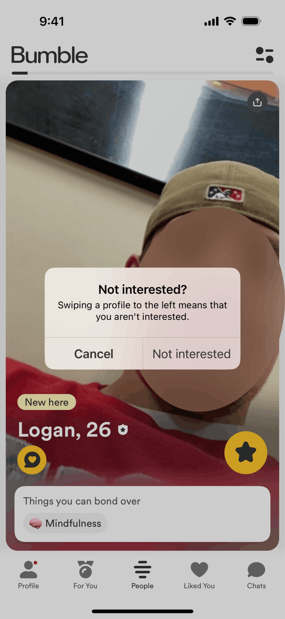 Bumble iOS screen 2