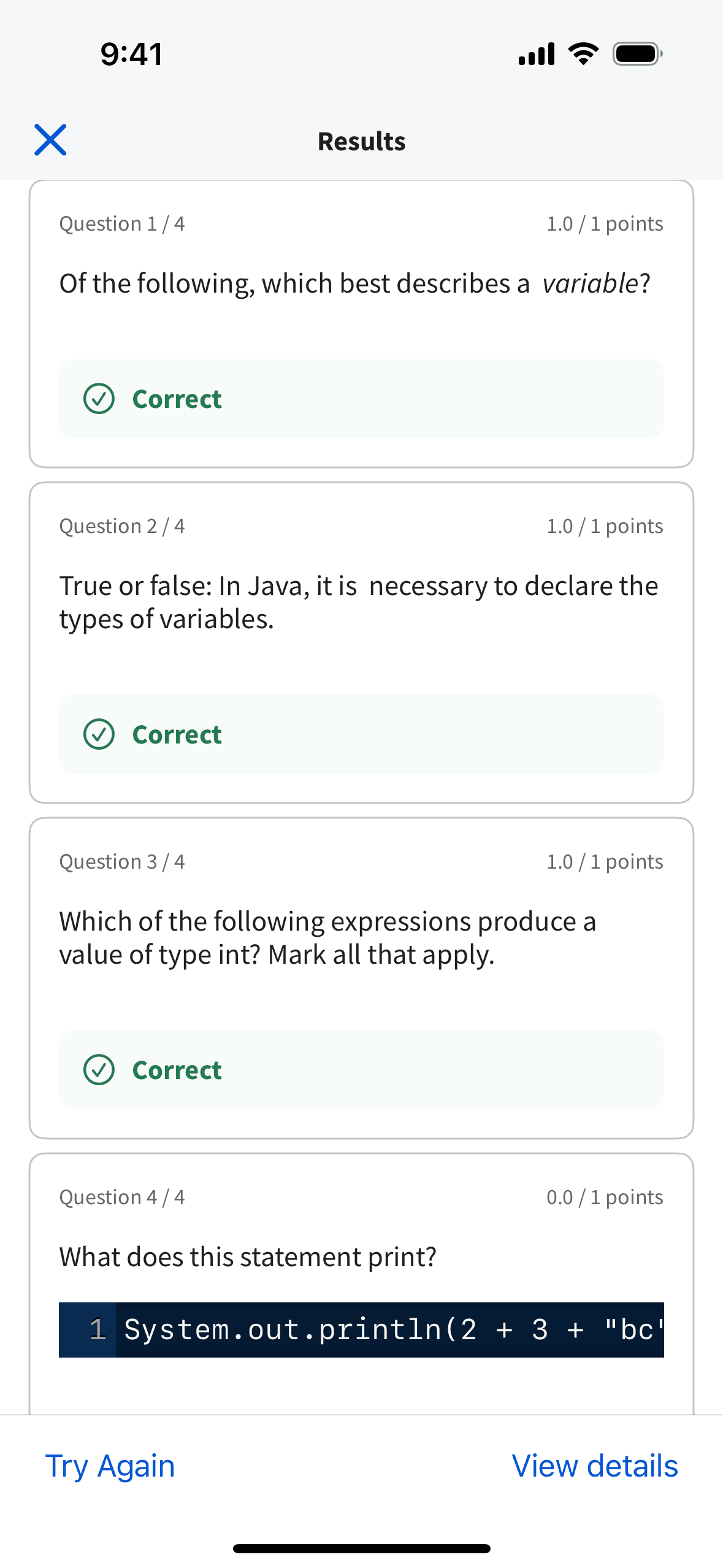 Coursera iOS screen 1