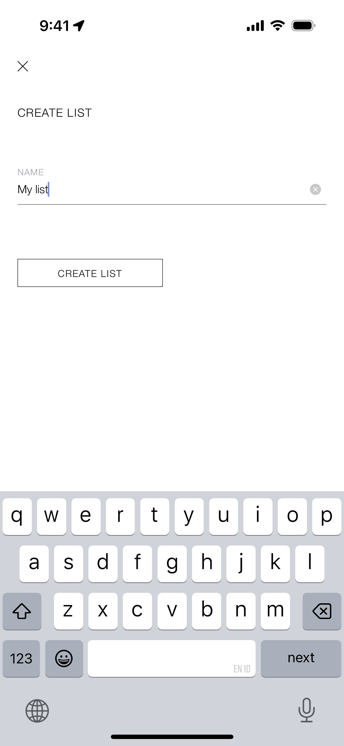 ZARA iOS screen 1