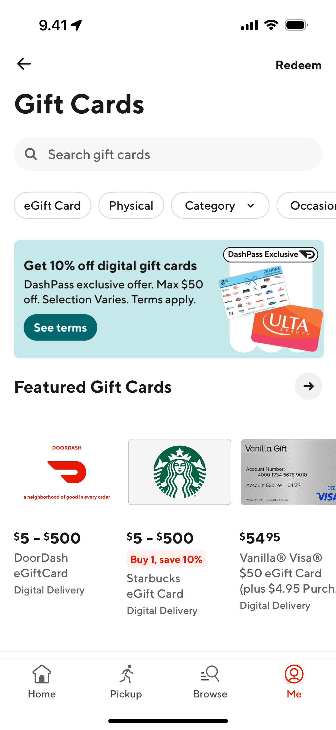 DoorDash iOS screen 3