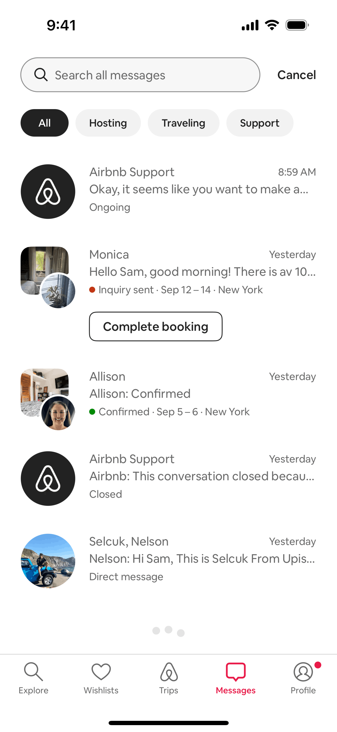 Airbnb iOS screen 3