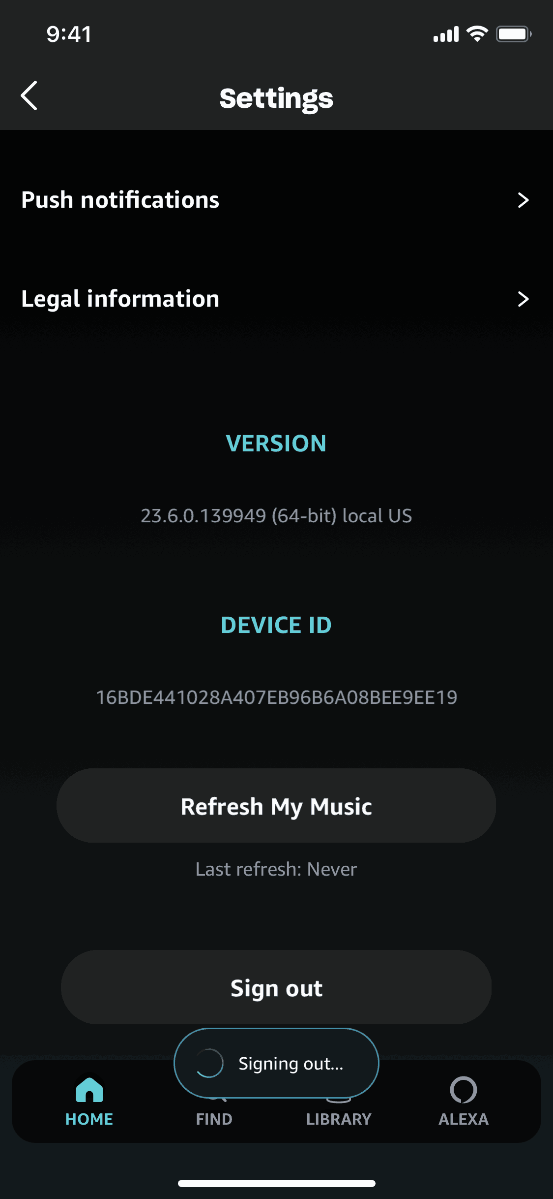 Amazon Music iOS screen 4