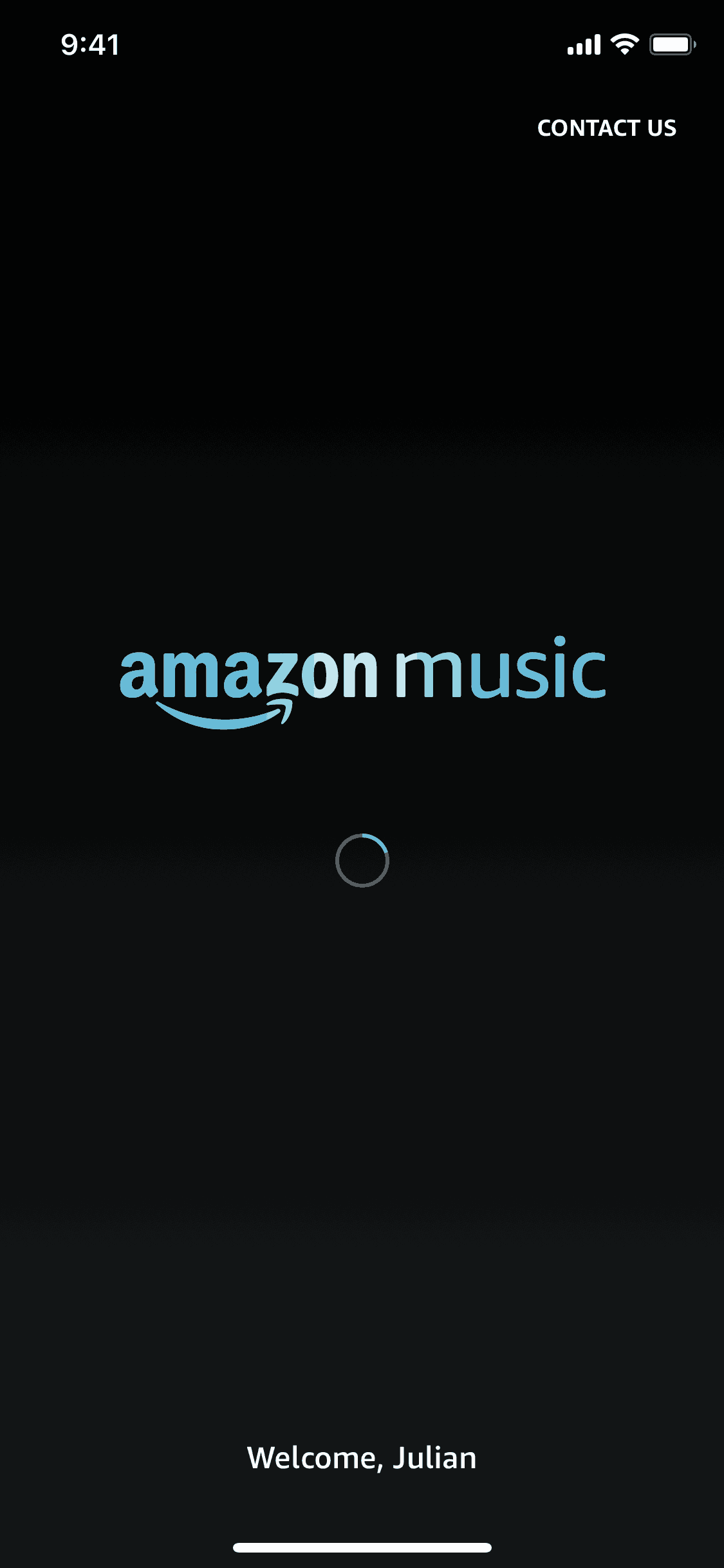 Amazon Music iOS screen 1